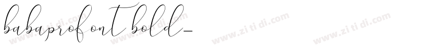 babaprofont bold字体转换